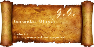 Gerendai Olivér névjegykártya
