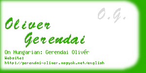 oliver gerendai business card