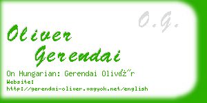 oliver gerendai business card